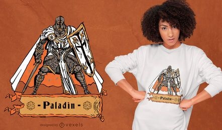 Paladin role playing character t-shirt design