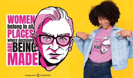 Design de t-shirt de citação de empoderamento feminino