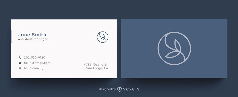 Professional business card leaf design Professional business card leaf design
