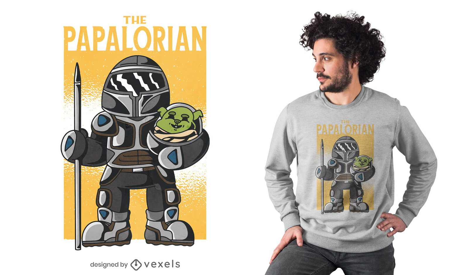 Design de camiseta de paródia de pai alienígena