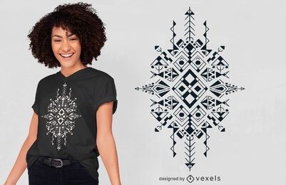 Diseño de camiseta de símbolo de líneas bereberes