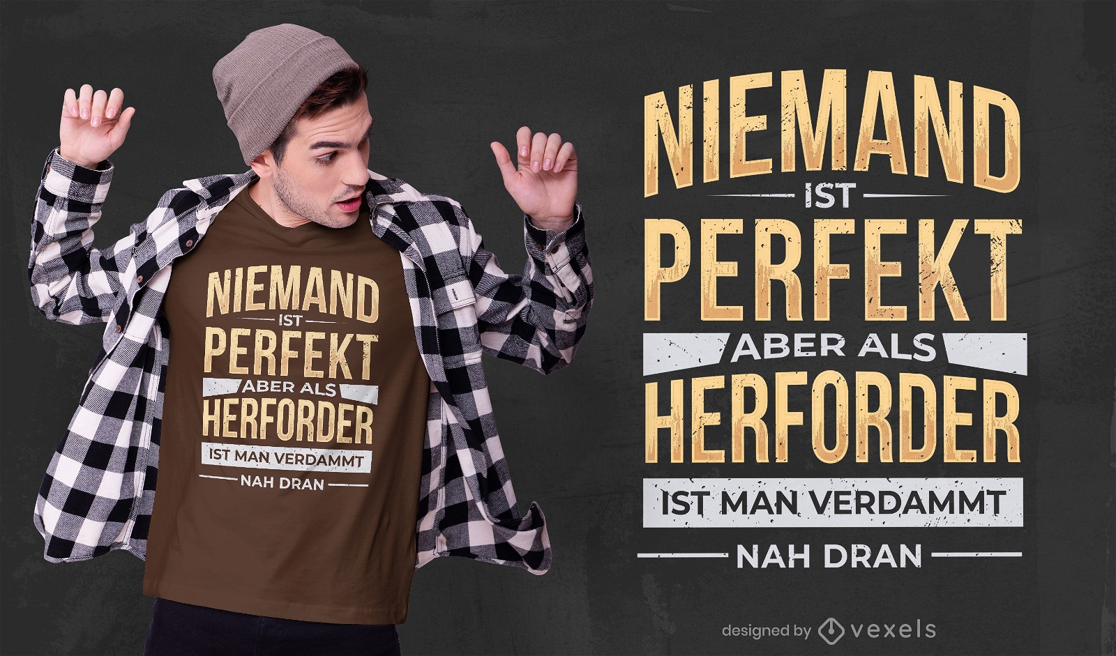 Perfektes deutsches Zitat T-Shirt Design