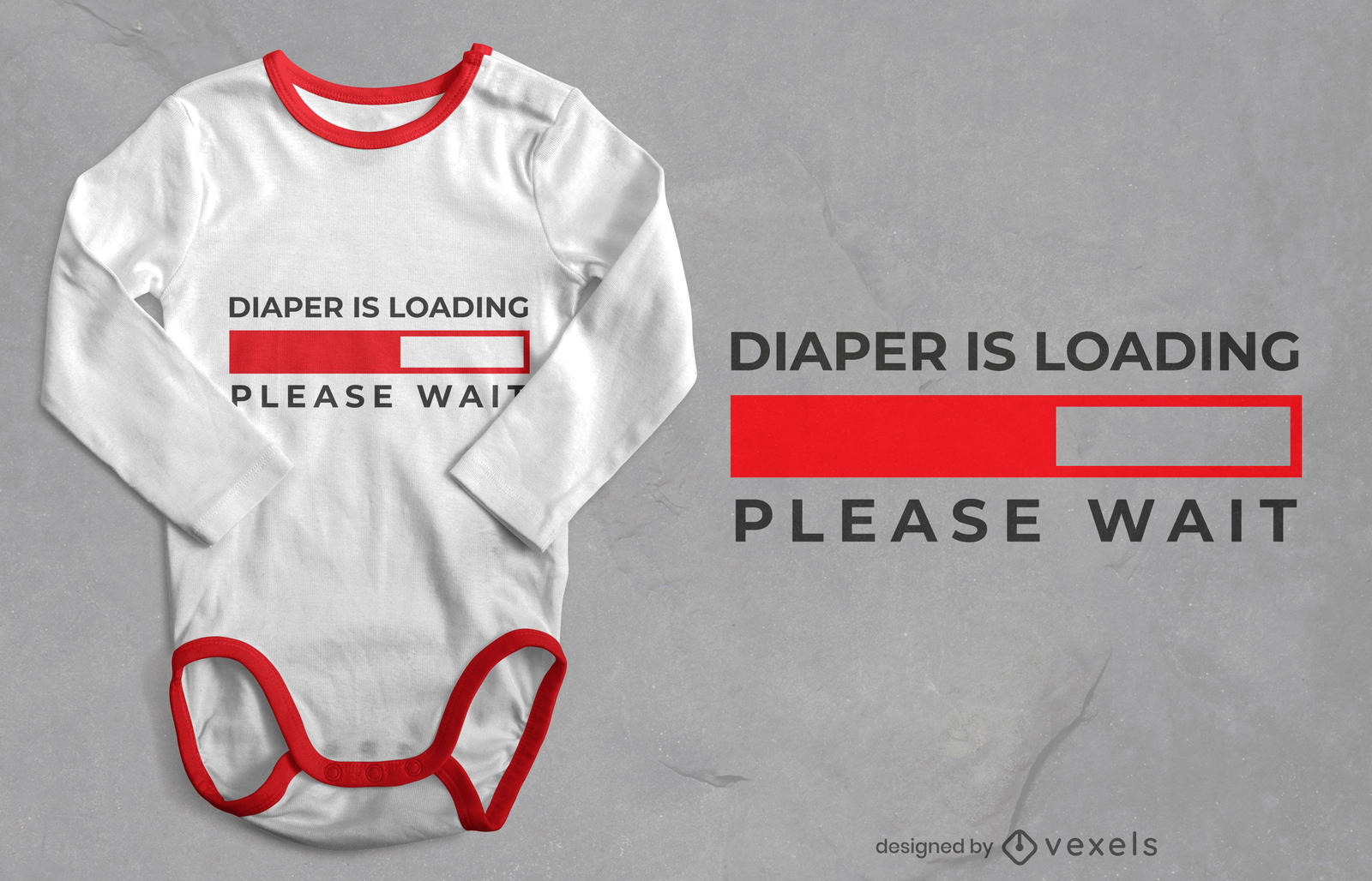 Diaper loading bar quote t-shirt design