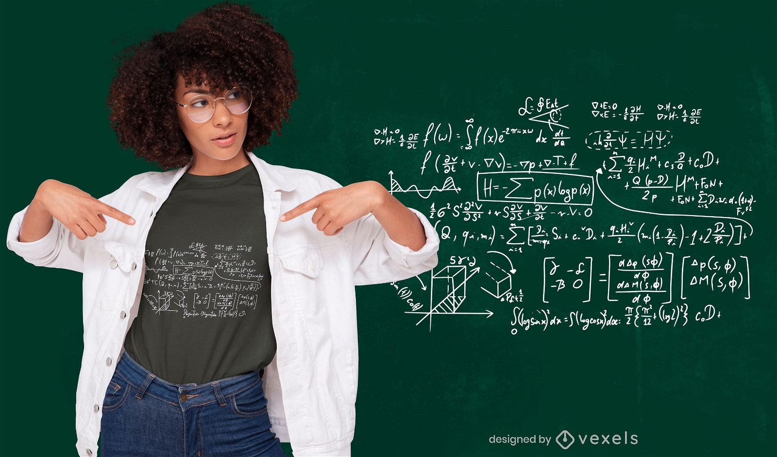 Mathematical formulas t-shirt design