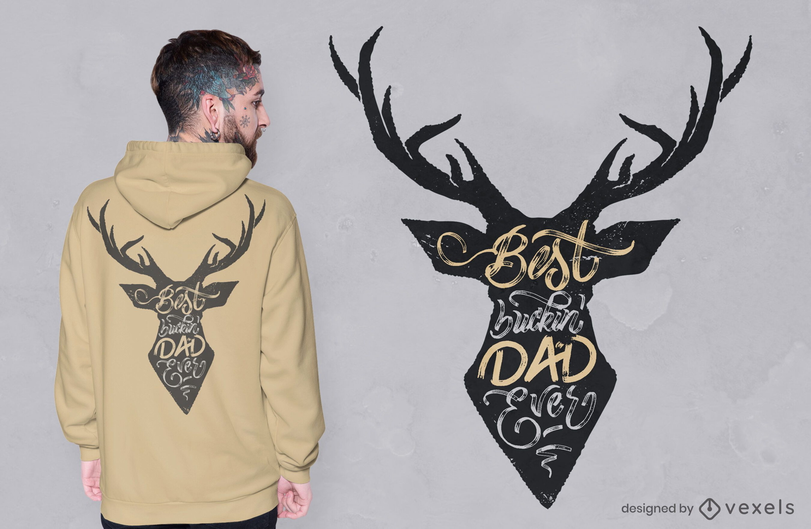 Hirsch besten Papa Zitat T-Shirt Design