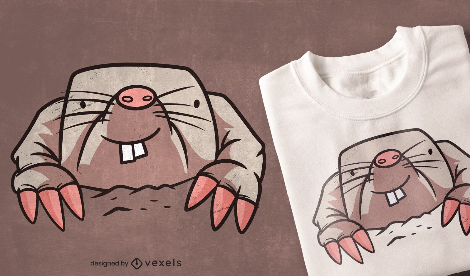 Mole in the ground t-shirt design