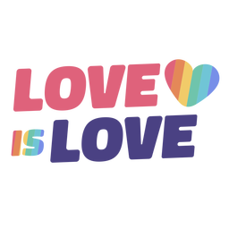 Love is love quote flat Transparent PNG
