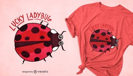 Ladybug lucky insect t-shirt design