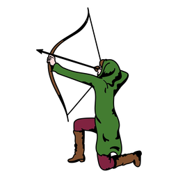 Archer With Bow And Arrow PNG & SVG Design For T-Shirts