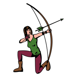 Archery-Characters-VintageMetal-VinylColor-CR - 15 Desenho PNG