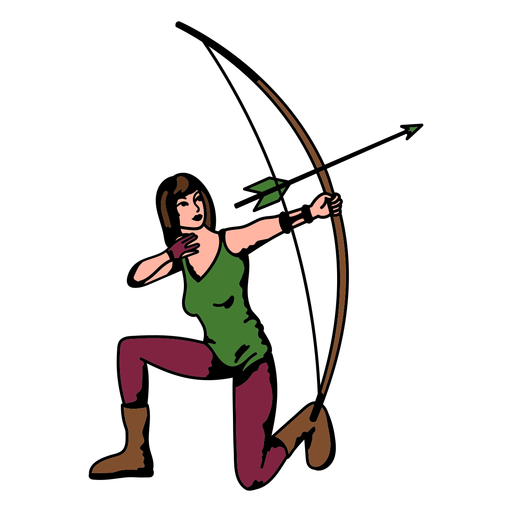 Archery-Characters-VintageMetal-VinylColor-CR - 15 Desenho PNG