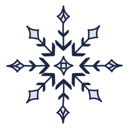 Geometric snowflake winter