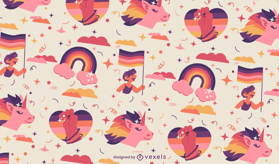 Pride month rainbow pattern design Pride month rainbow pattern design