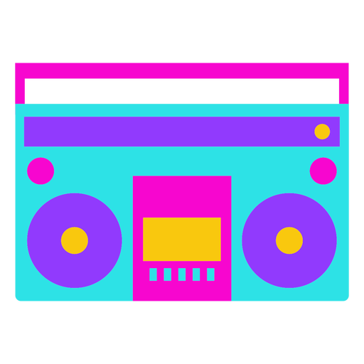 Old boombox flat PNG Design