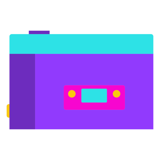 Vintage casette player flat PNG Design