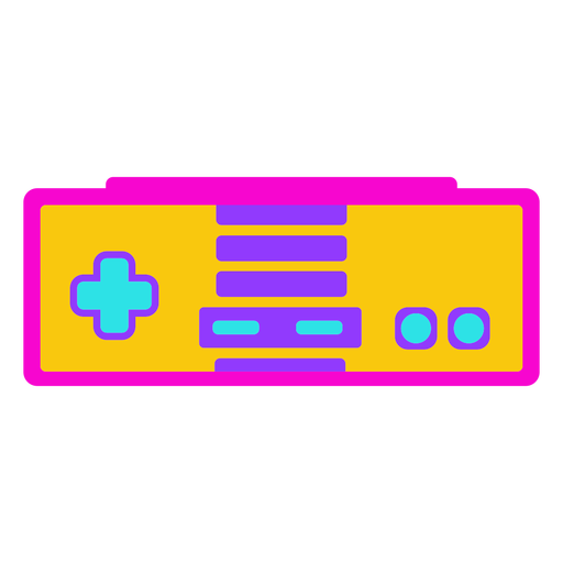 Old school colorful flat joystick PNG Design