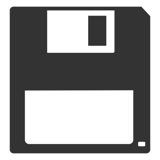 Floppy disk filled stroke PNG Design