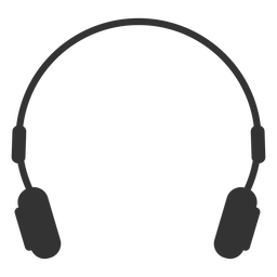 Vintage headphones silhouette PNG Design Transparent PNG