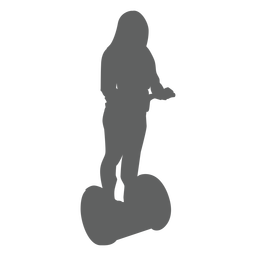 Girl in segway silhouette PNG Design Transparent PNG