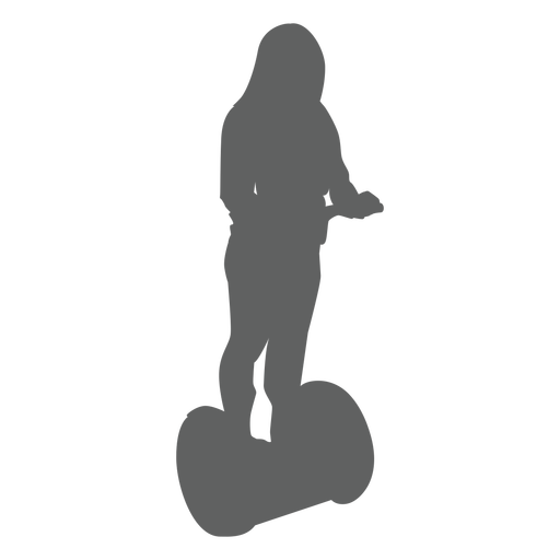 Girl in segway silhouette PNG Design