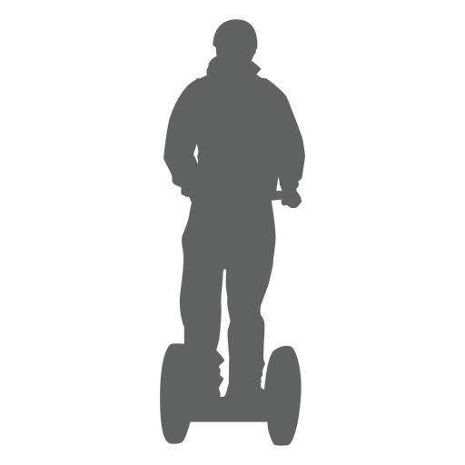 Man in segway frontal silhouette PNG Design