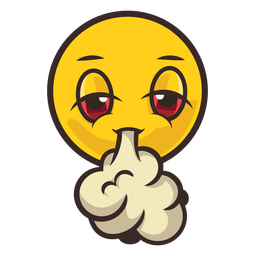 Smoke emoji color stroke PNG Design