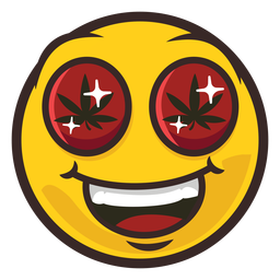 Weed emoji color stroke PNG Design Transparent PNG