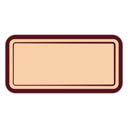 Rectangle with round edges label PNG Design Transparent PNG