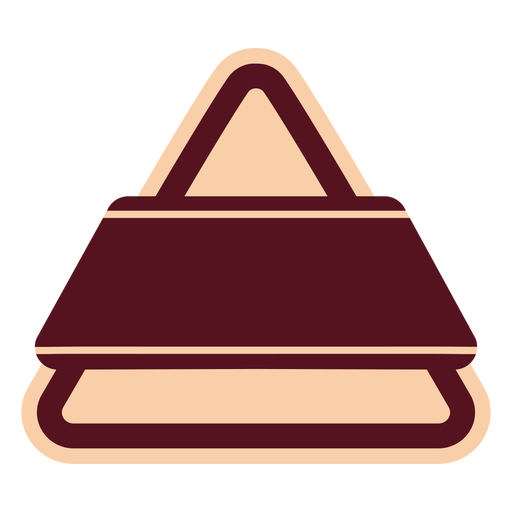 Pink triangular label color stroke PNG Design