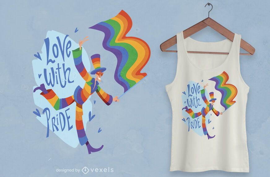 Pride month happy man flag t-shirt design Pride month happy man flag t-shirt design