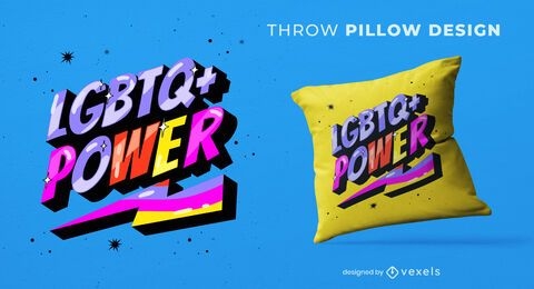 Lgtb power quote throw pillow design