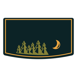 Night forest nature label Transparent PNG
