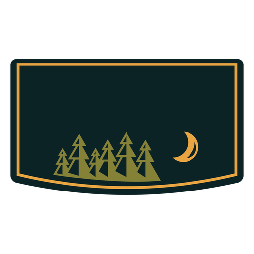 Night forest nature label