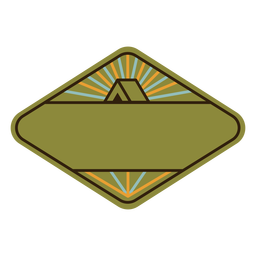 Tent label color stroke PNG Design