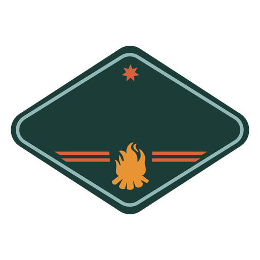 Bonfire label flat PNG Design