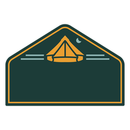 Camping tent cut out label PNG Design