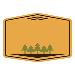 Forest nature silhouette label Transparent PNG