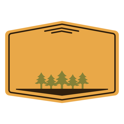 Forest nature silhouette label