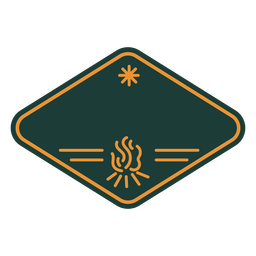 Bonfire camping label PNG Design