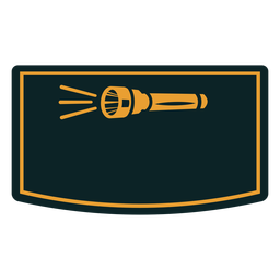 Flashlight camping label PNG Design