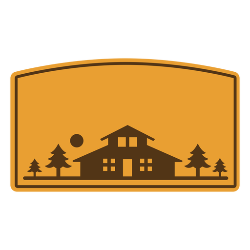 Camping cabin house label