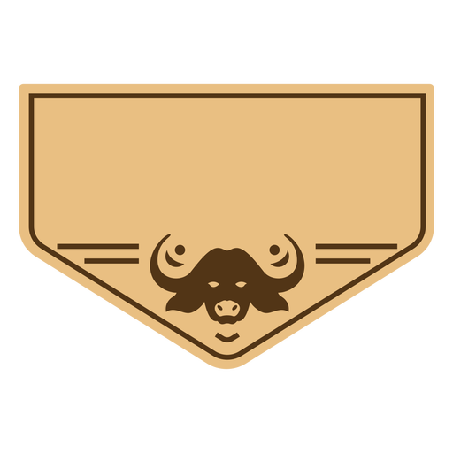 Bull wild animal label PNG Design