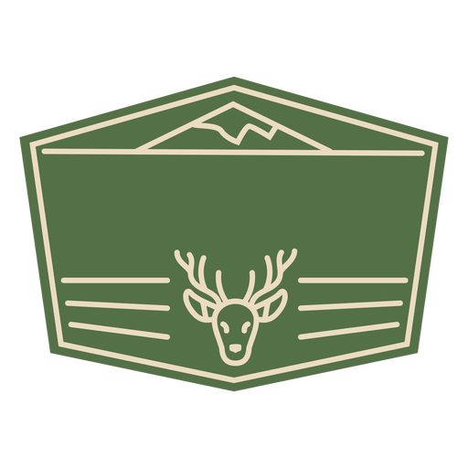 Deer wild animal stroke label