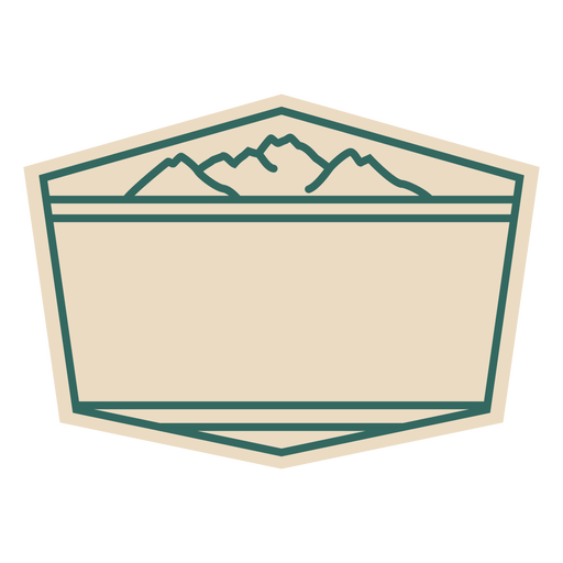 Mountains nature stroke label
