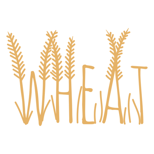 Wheat shape lettering label filled stroke PNG Design