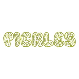 Pickles shape lettering stroke