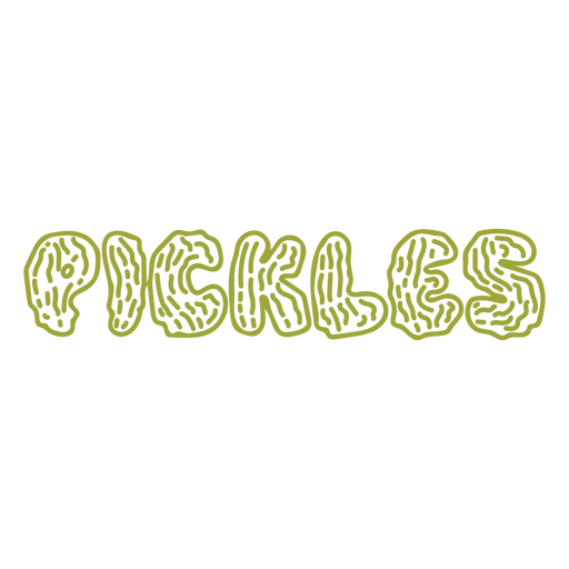 Pickles shape lettering stroke PNG Design