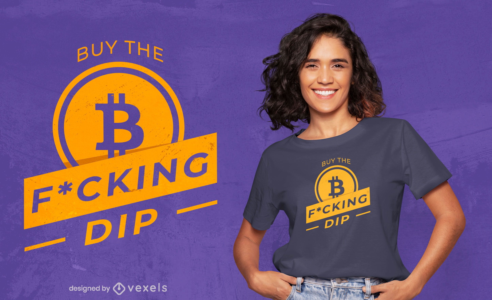 Design de camiseta de cotação de compra de criptografia