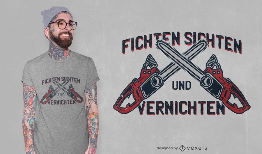 Double chainsaw quote t-shirt design Double chainsaw quote t-shirt design