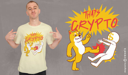 Design de camiseta de citação de luta criptográfica